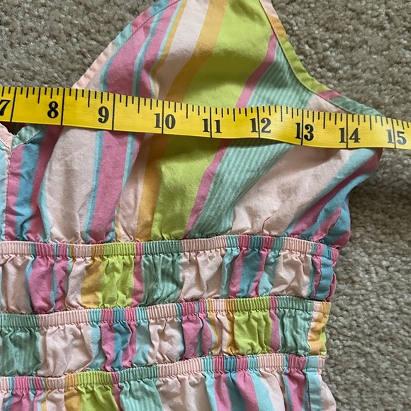 RAILS Carmen Guava Striped Multicolor Smocked Mini Dress Size Small Sundress - Picture 7 of 9